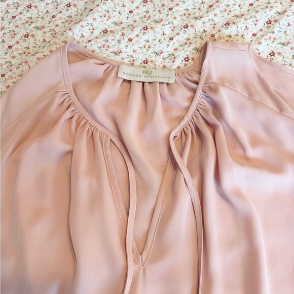 Amanda Uprichard Pink Ora Flutter Sleeve Mini Dress - Picture 4 of 5